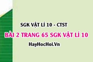 Giải bài 2 trang 65 SGK Vật lí 10 Chân trời sáng tạo